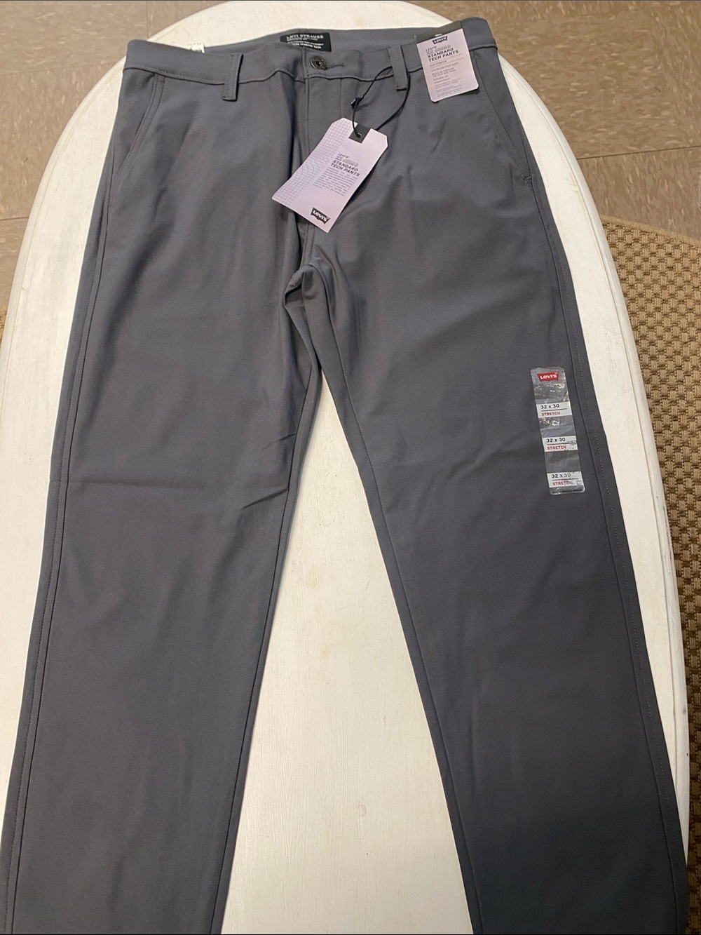 Levi's Men's Charcoal Straight Performance Chinos